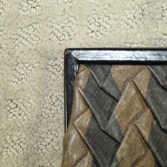 Fendi Origami Purse Leather Black Brown Handbag Authentic VERY Rare EUC! - Picture 15 of 16